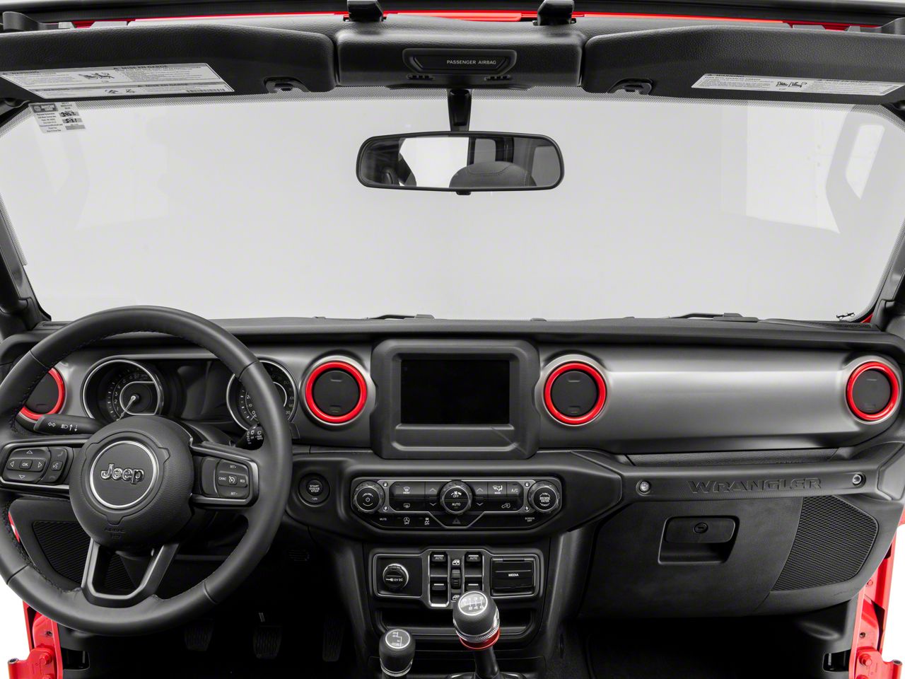 ZHjLut Compatibile con Jeep per Renegade 2018 2019 2020-2023 Interni Auto Cruscotto Aria condizionata Pannello di Controllo Decorazione Copertura Accessori Auto(1,B