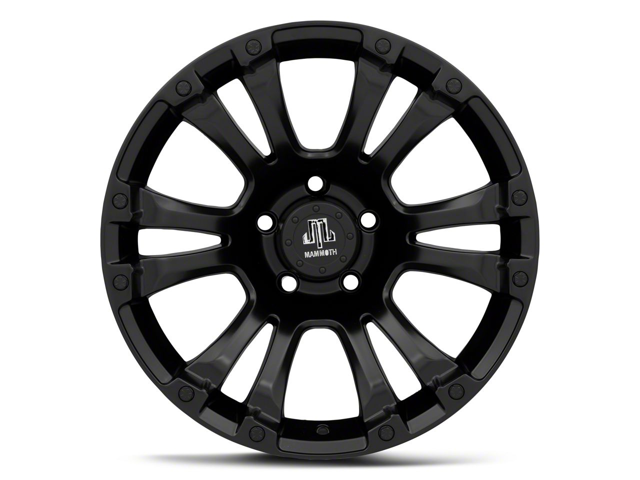 Mammoth Jeep Wrangler Madness Matte Black Wheel; 18x9; -6mm Offset
