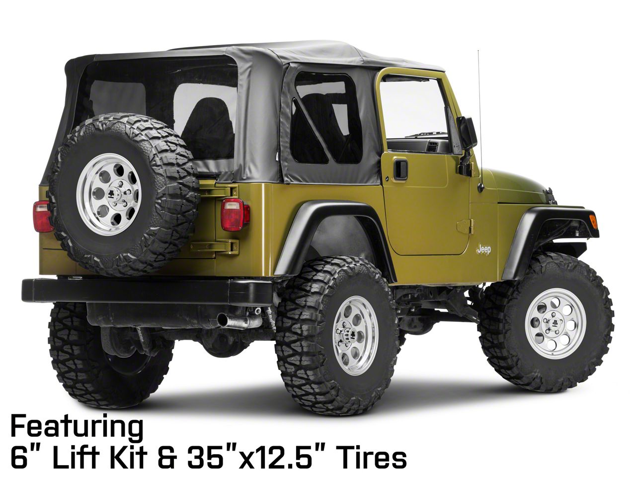 Mammoth Jeep Wrangler 8 Aluminum Polished Wheel; 15x8; -19mm