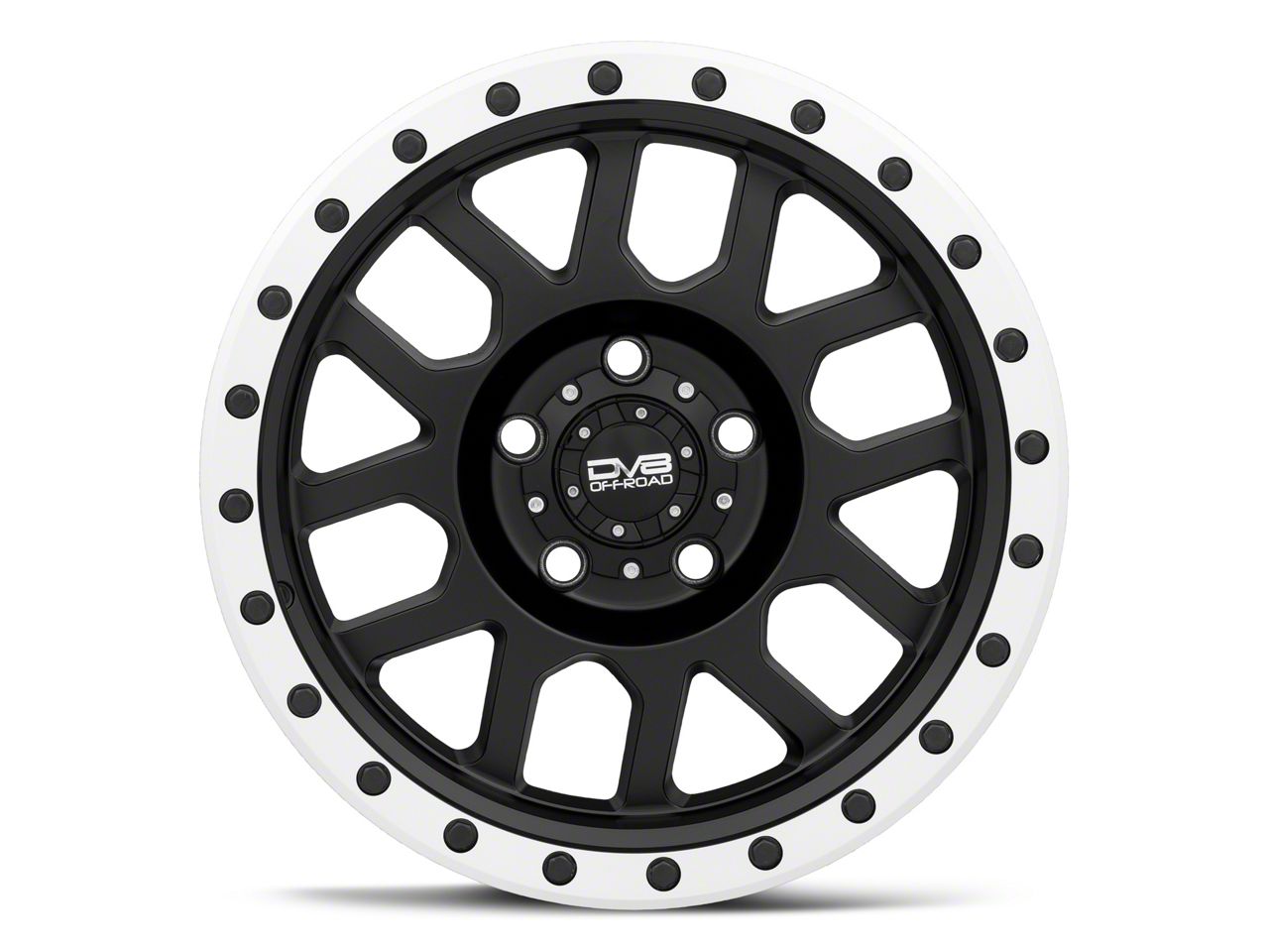 DV8 Offroad Jeep Wrangler 883 Simulated Beadlock Matte Black Wheel