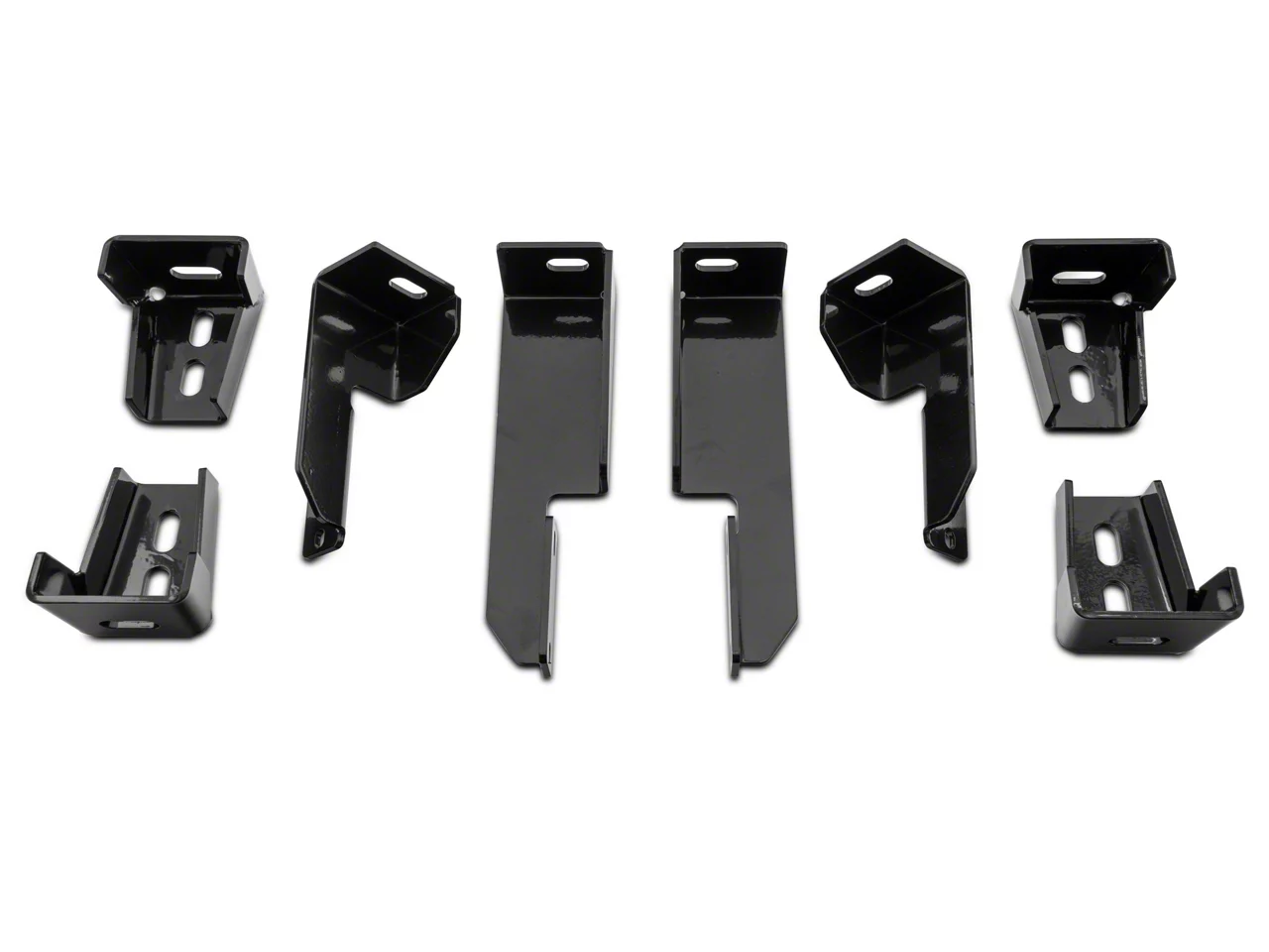 Jeep Wrangler Square Tube Drop Style Nerf Side Step Bars; Matte