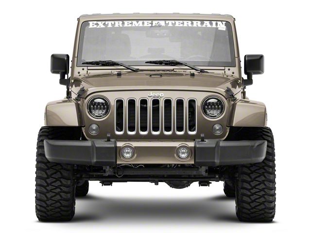 Raxiom Jeep Wrangler Axial Series 7-Inch LED Headlights with Raxiom Jeep Wrangler Axial Series 7-Inch LED Headlights with