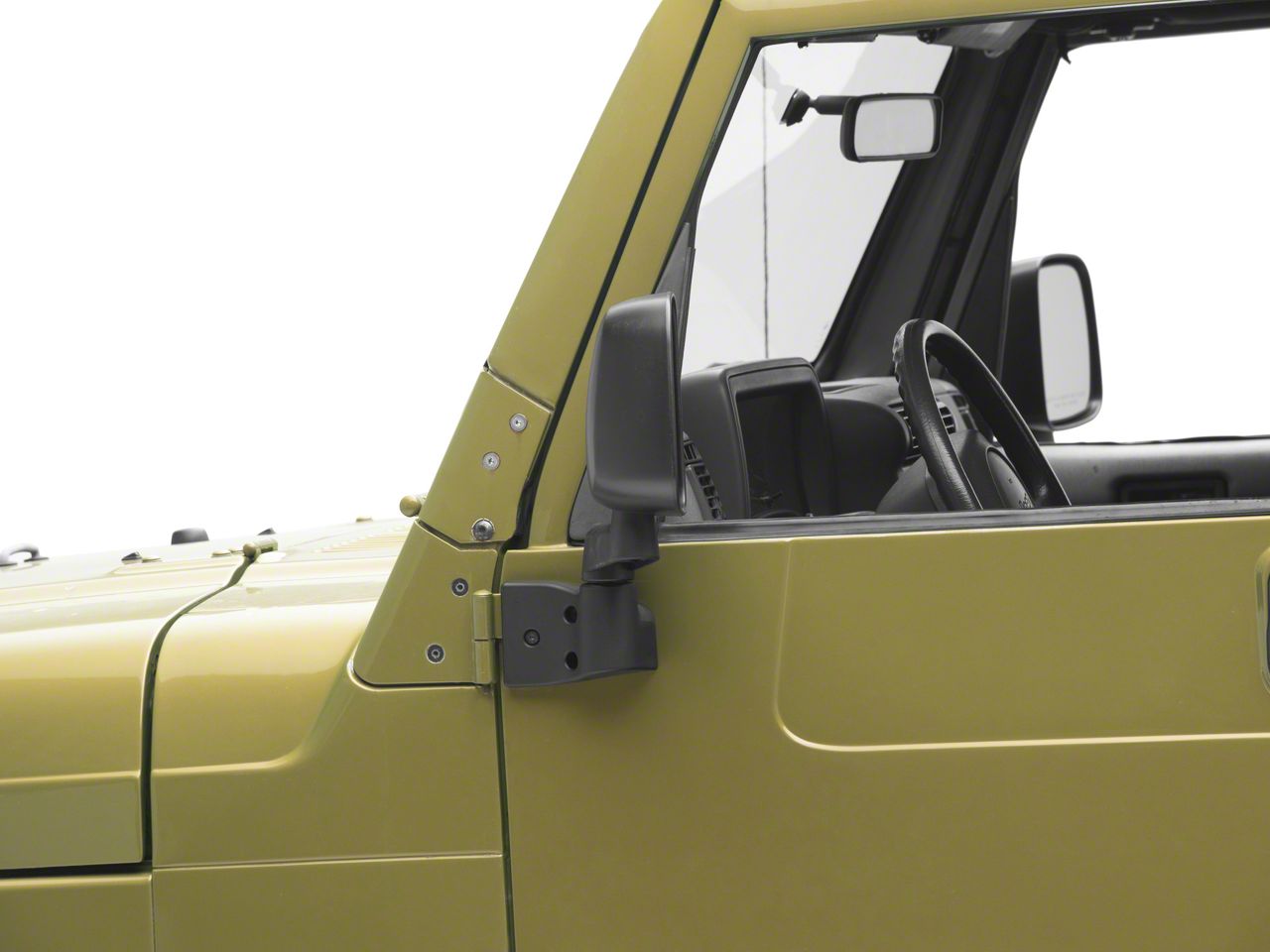 Rugged Ridge Jeep Wrangler Black Non Folding Mirror Pair