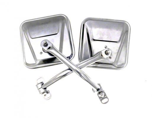 Door Mirror Kit Stainless Steel 11005 01 Fits 1955 1986 | INDIA