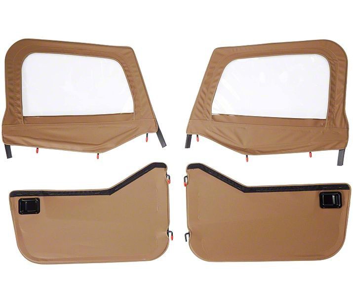 Bestop Jeep Wrangler 2-Piece Full Fabric Doors; Spice 51778-37 (76