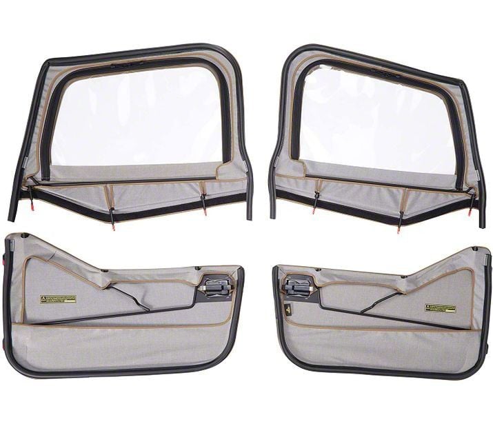 Bestop Jeep Wrangler 2-Piece Full Fabric Doors; Spice 51778-37 (76