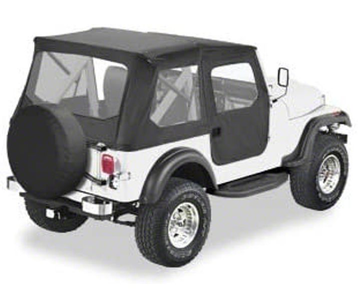 Bestop Jeep Wrangler Tigertop Complete Soft Top; Black Crush