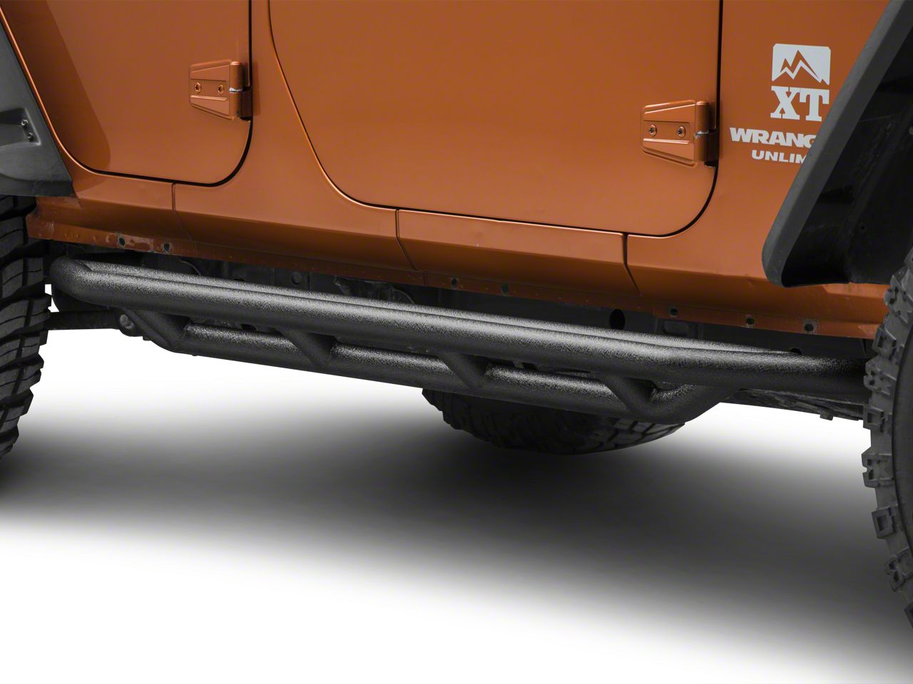 Rugged Ridge Jeep Wrangler RRC Side Armor Guards; Black 11504.20