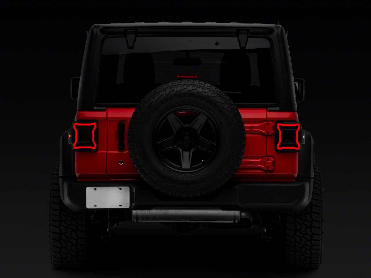 Spyder ® Black/Red Sequential Fiber Optic LED Tail Lights 2007-2018 Jeep Wrangle