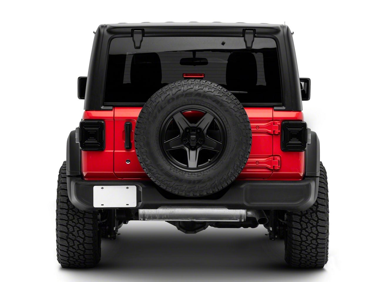 Raxiom Jeep Wrangler Axial Series Plateau LED Tail Lights; Black