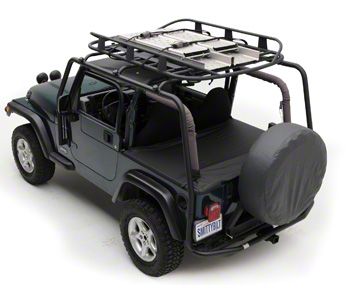 Smittybilt Jeep Wrangler SRC Roof Rack; Textured Black 76713 (97