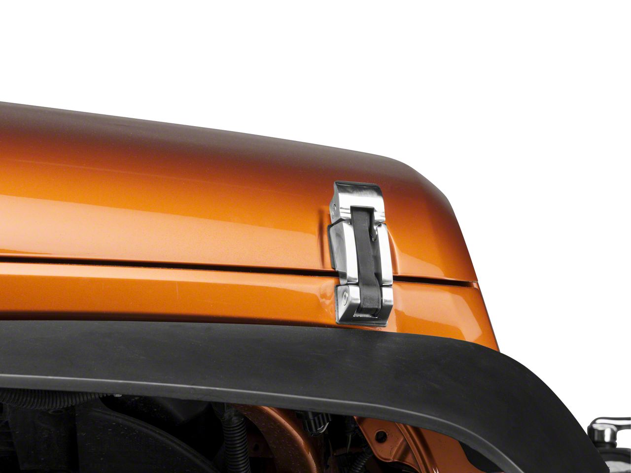 Rugged Ridge Jeep Wrangler Stainless Steel Hood Catch Set 11116.06