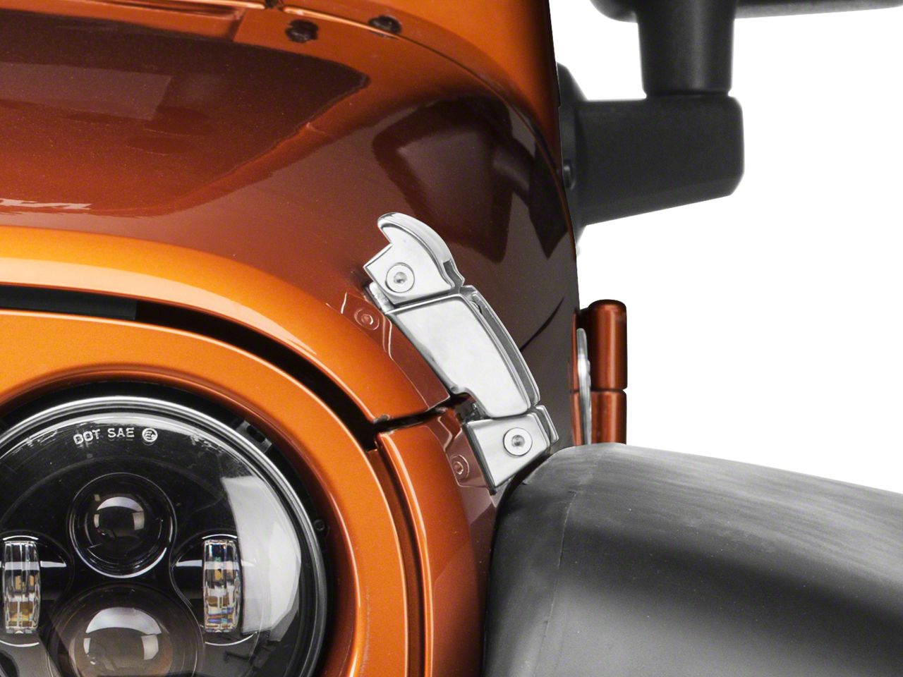Rugged Ridge Jeep Wrangler Stainless Steel Hood Catch Set 11116.06