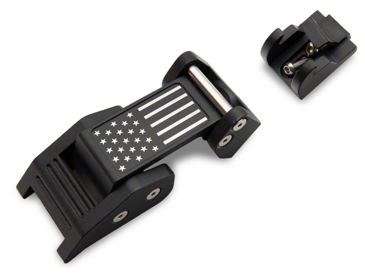[WV PROJECT]★CATCH HOOD RedRock Jeep Wrangler Old Glory Billet Hood Catch Kit