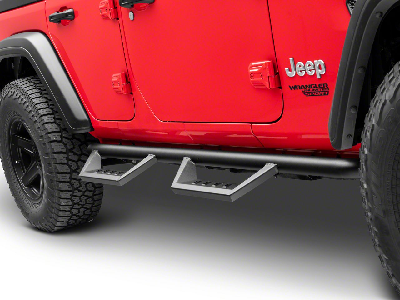 RedRock Jeep Wrangler Tubular Drop Steps J152421-JL (18-26 Jeep