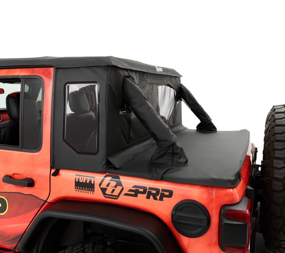 Bestop Jeep Wrangler Trektop Half Top Accessory Kit; Black