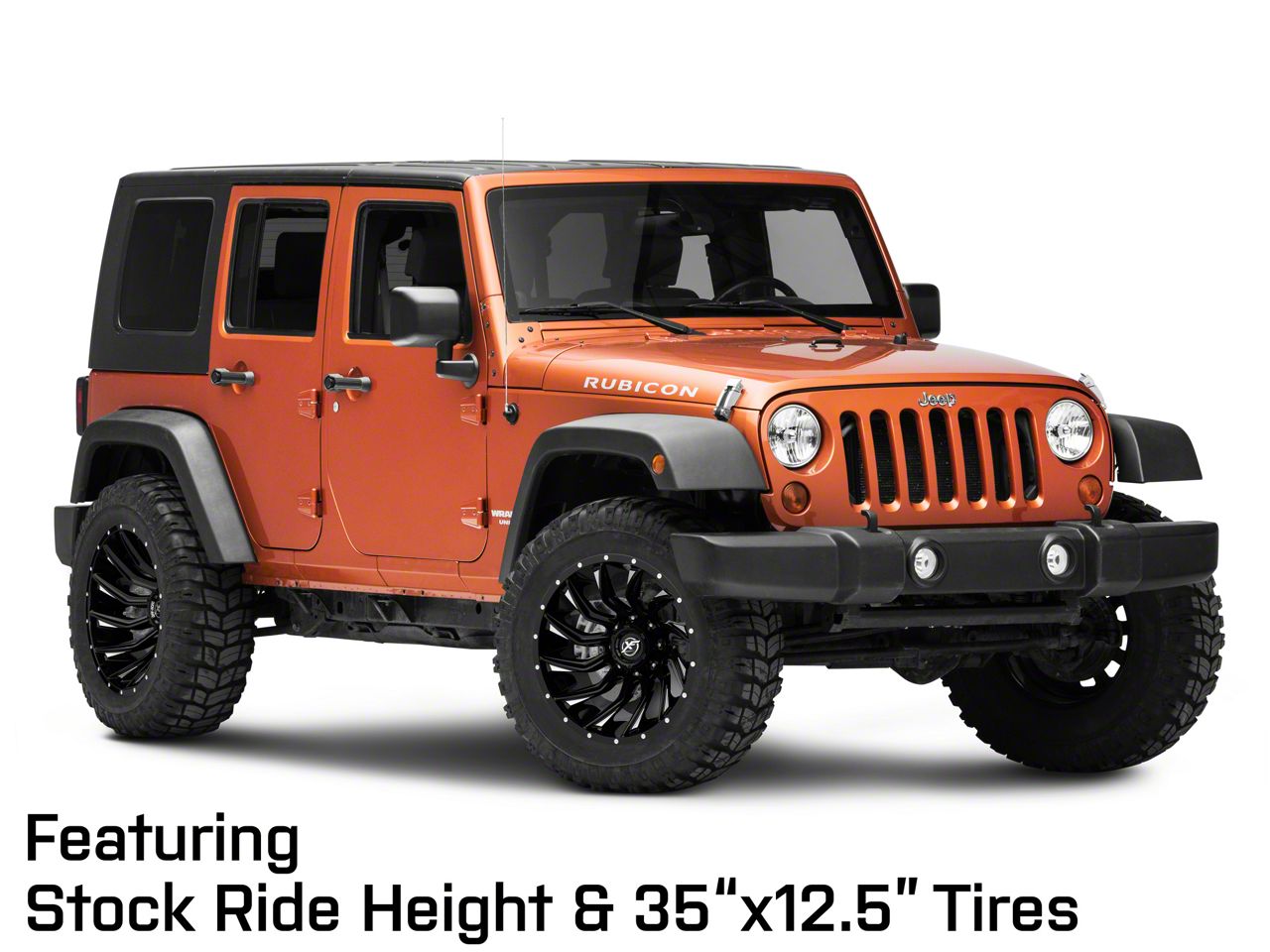 XF Offroad Jeep Wrangler XF-224 Gloss Black Milled Wheel; 20x12