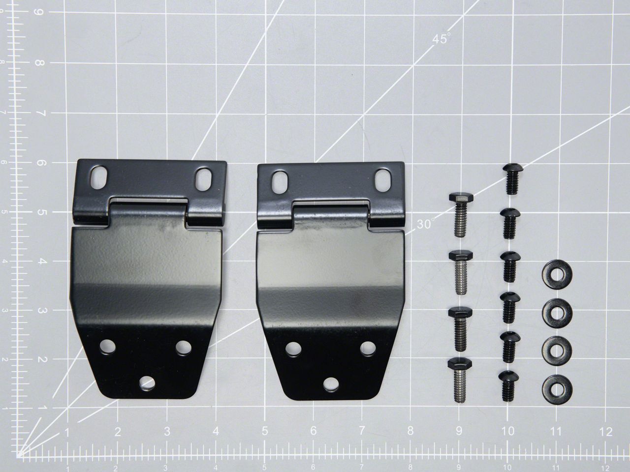Kentrol Jeep Wrangler Hardtop Liftgate Hinge; Black Powder Coated