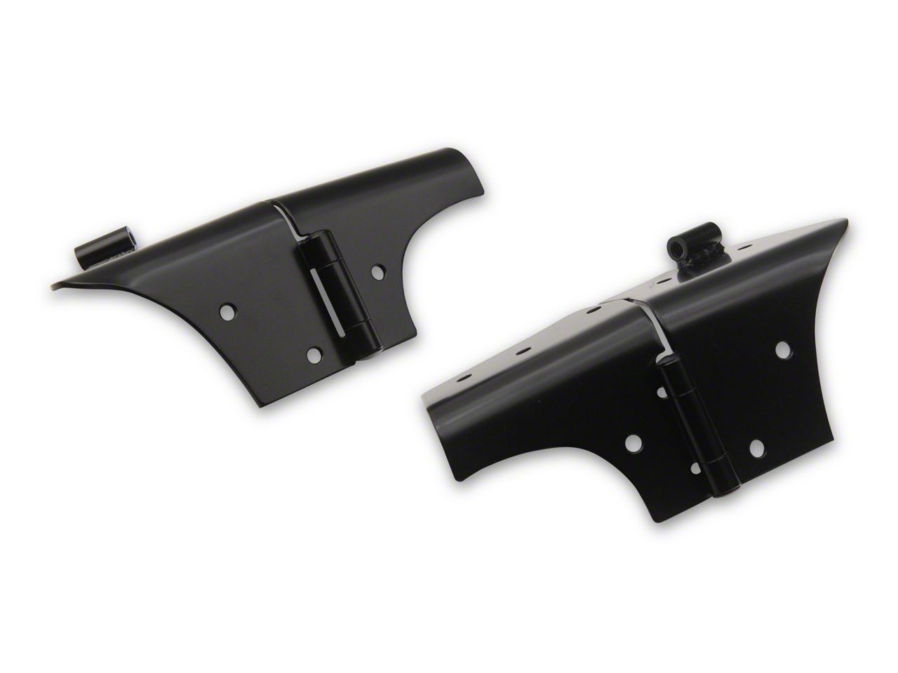 Kentrol Jeep Wrangler Windshield Hinge; Black Powder Coated