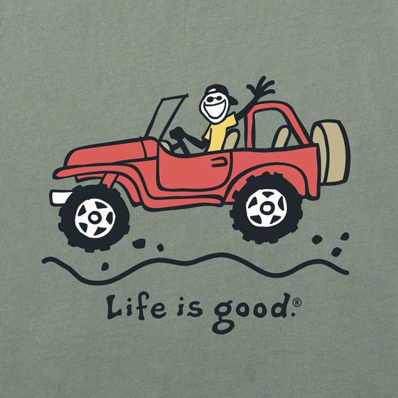 Life Is Good Vintage Crusher Graphic T-Shirt Jake And Rocket