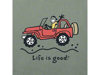 Life Is Good Vintage Crusher Graphic T-Shirt Jake And Rocket Life Is Good Vintage Crusher Graphic T-Shirt Jake And Rocket