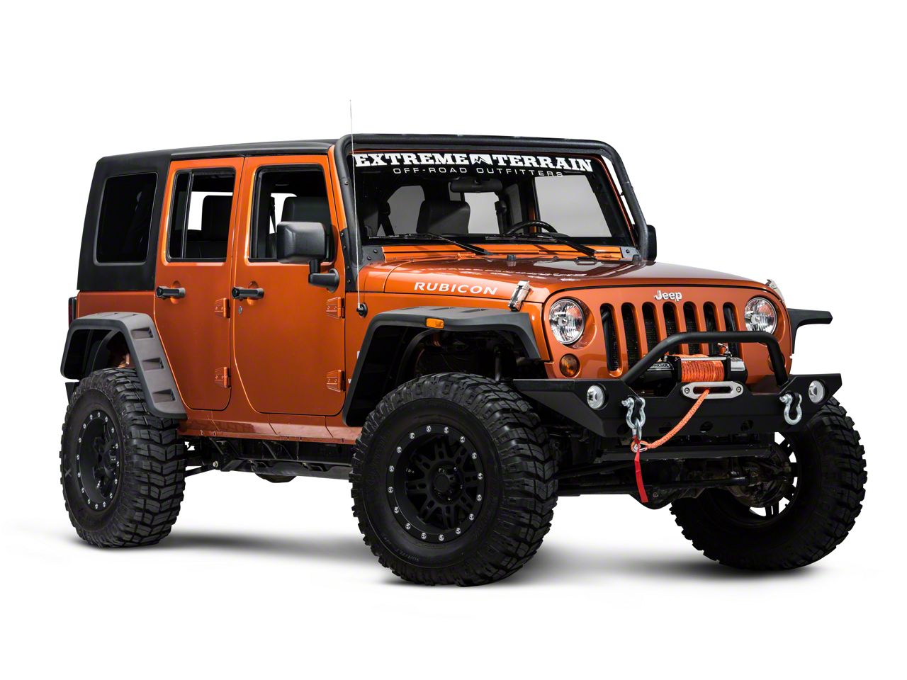 Barre Support Phare Pour Jeep Wrangler JK 2007-2018 – Fixation Pare-brise Noire – Longue Portée