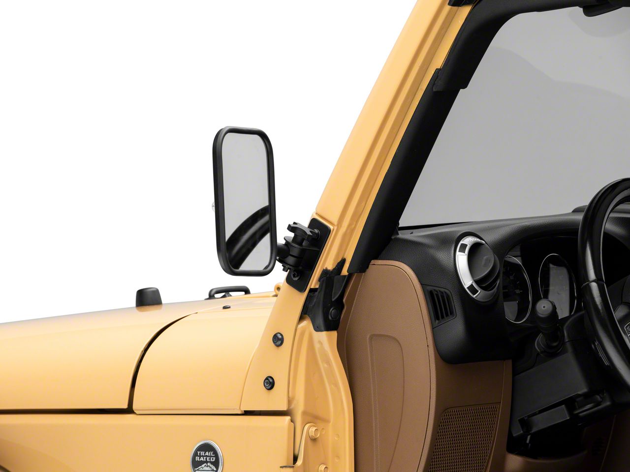 RedRock Jeep Wrangler Detachable Trail Mirrors J154609 (97-18 Jeep