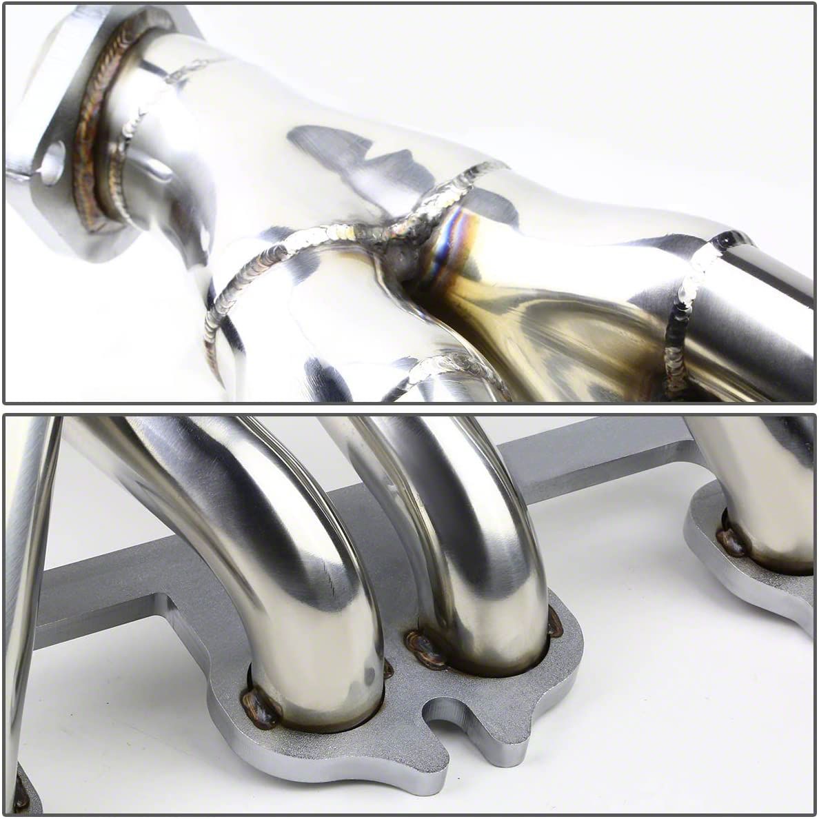 Polished Stainless Steel Exhaust Header For 1991-1999 Jeep 4.0L (Wrangler TJ/YJ, Cherokee XJ)