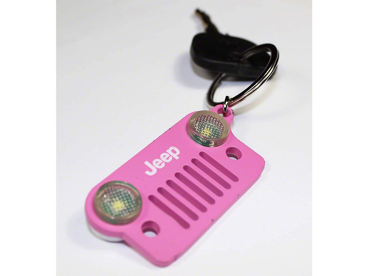 Pink jeep keychain on sale