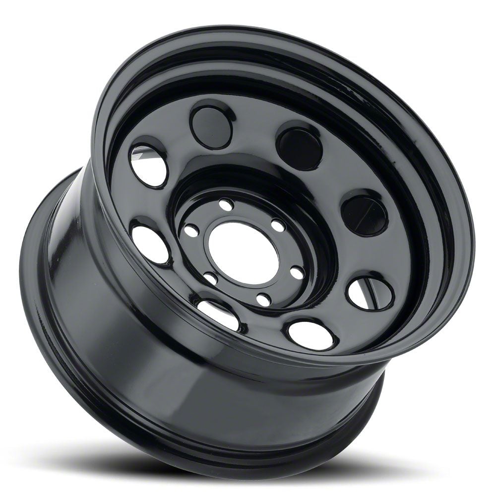 Jeep Wrangler Soft 8 Steel Gloss Black Wheel; 17x8; -12mm Offset
