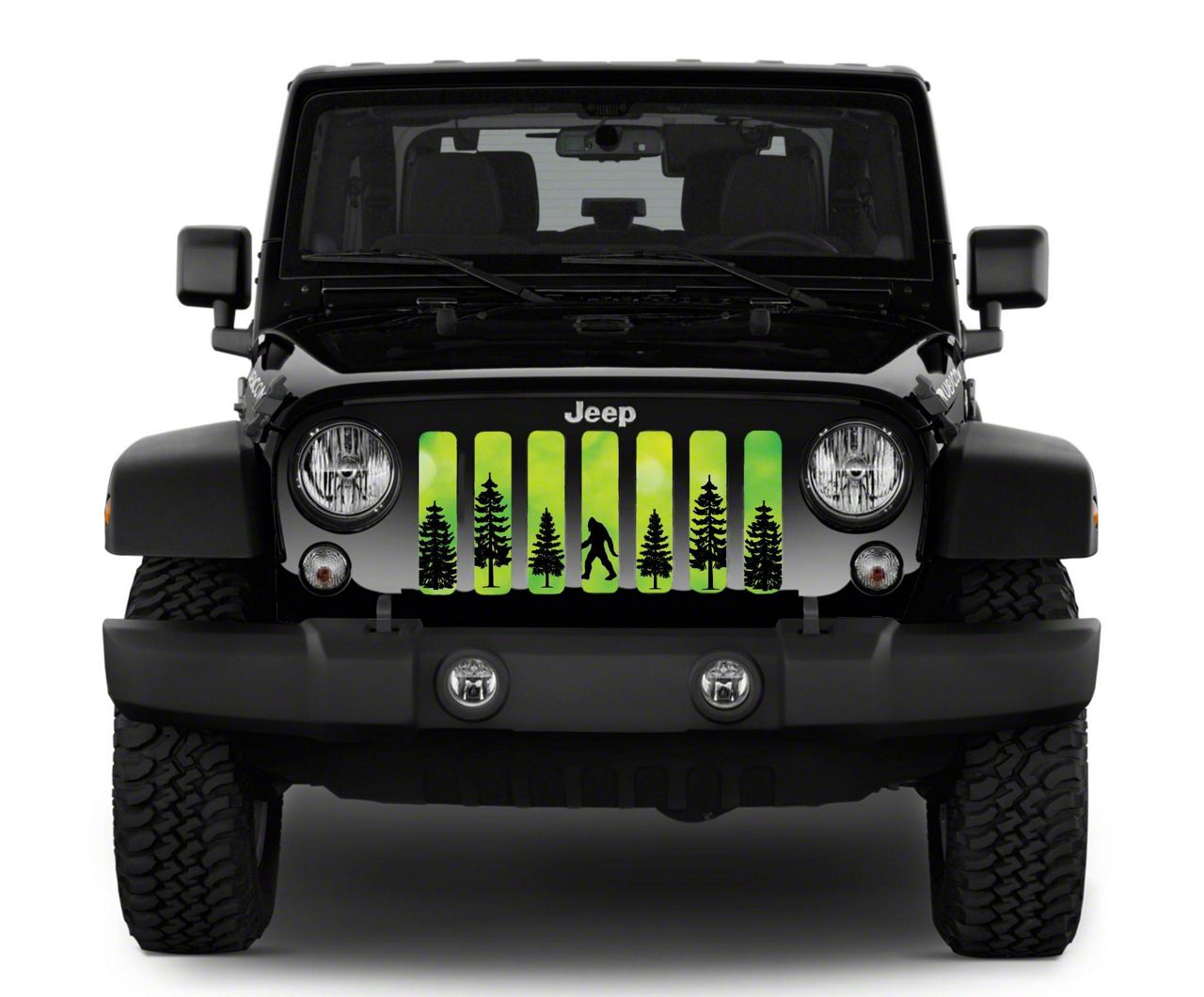 【CITYSHOP×Wrangler】別注WAPPN GILLET BLACK Jeep Wrangler Venom Grille with Amber LED Running Lights