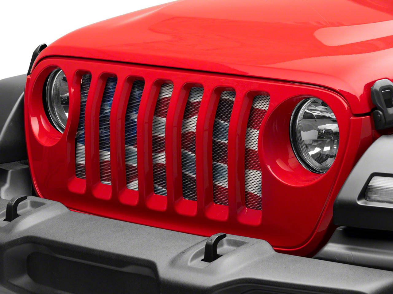 Jeep Wrangler Grille Insert; Freedom American Flag (18-23 Jeep
