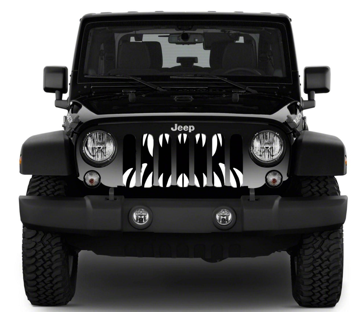 Jeep Wrangler Grille Insert; Monster Teeth (76-86 Jeep CJ5 & CJ7