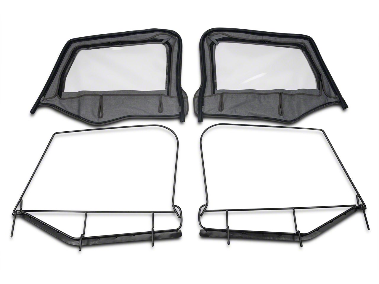 WWR Hara Patrol グランツ、スクウェア　マーク2 JDFケース Rugged Ridge Jeep Wrangler Upper Soft Door Kit - Khaki Denim