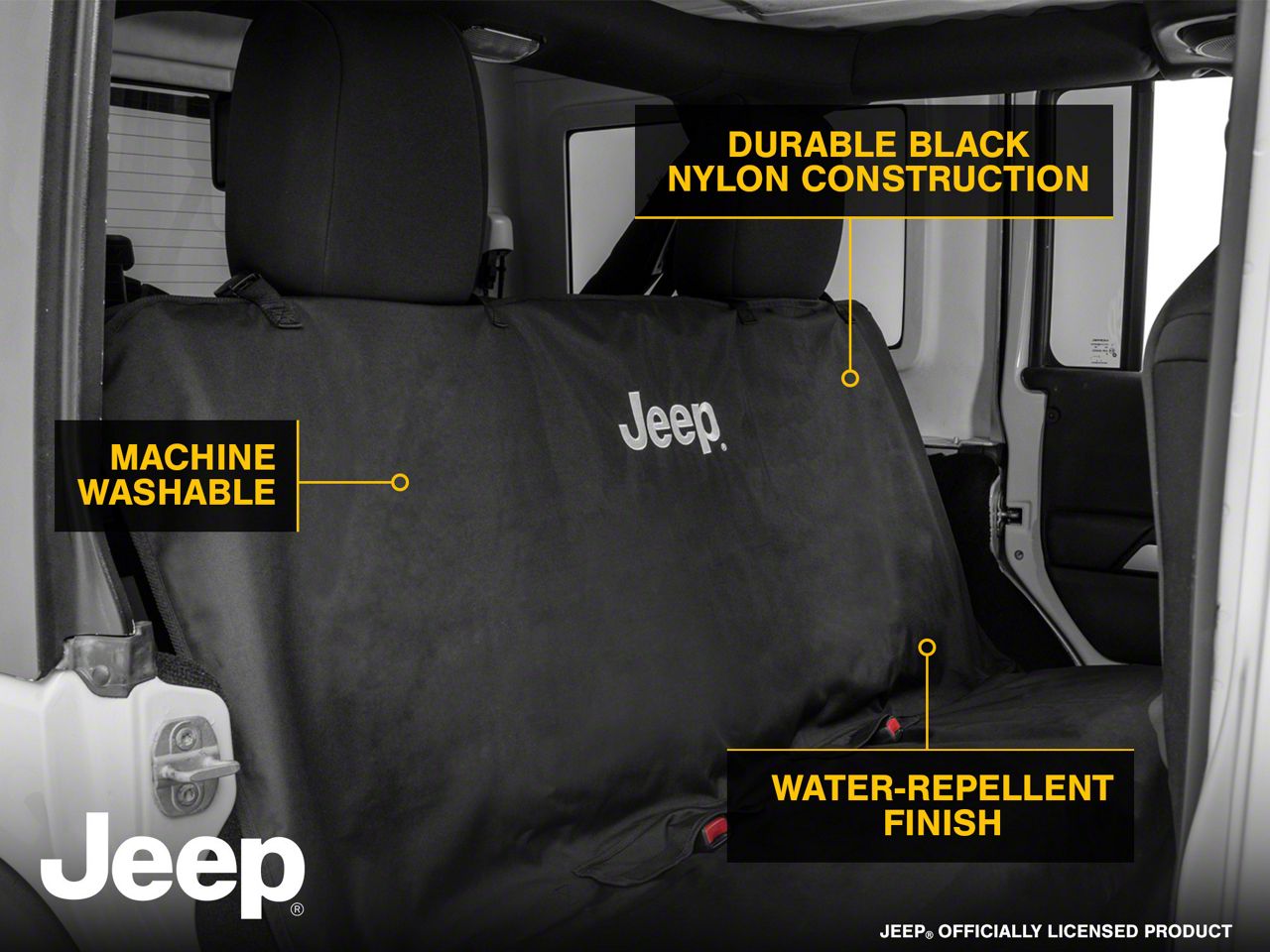 Jeep Licensed by TruShield Jeep Wrangler Waterproof Pet Guard Seat Cover with Jeep Logo J157732 Universal Some Adaptation May Be Required Free Shipping