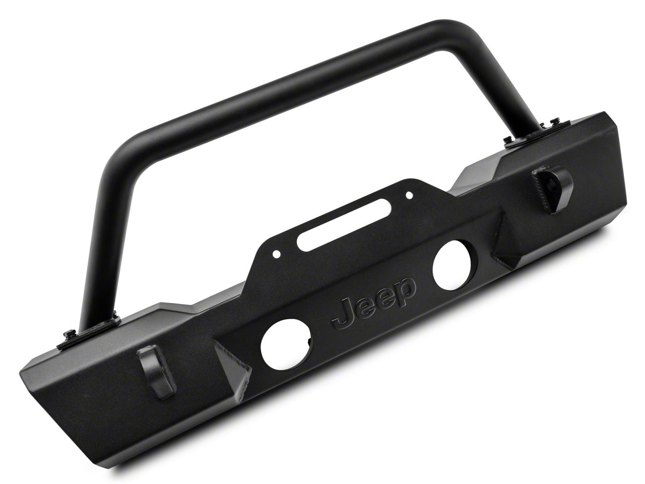Jeep Licensed by RedRock Jeep Wrangler Stubby Front Winch Bumper