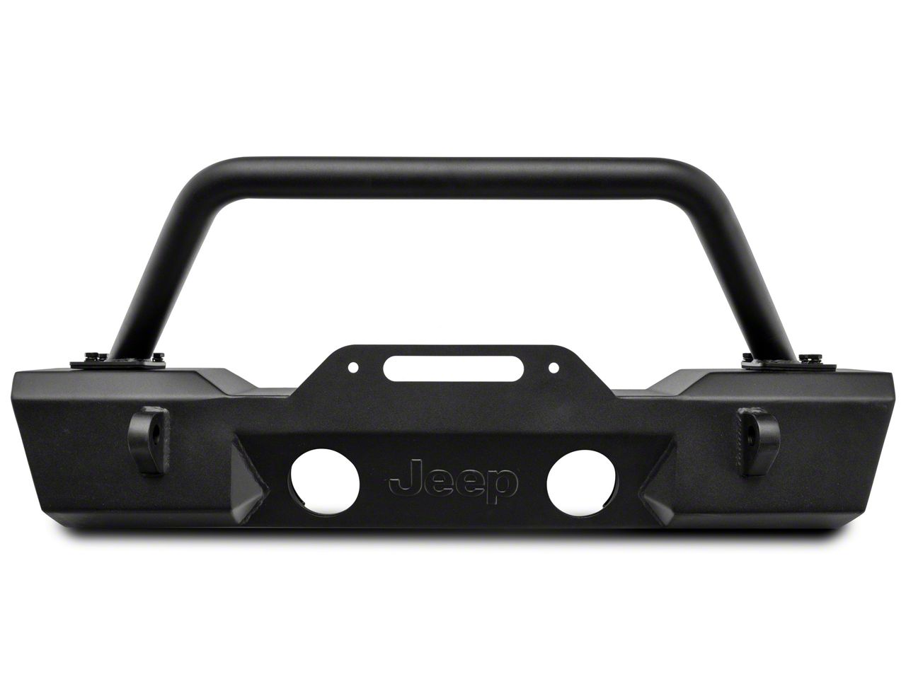 Jeep Licensed by RedRock Jeep Wrangler Stubby Front Winch Bumper