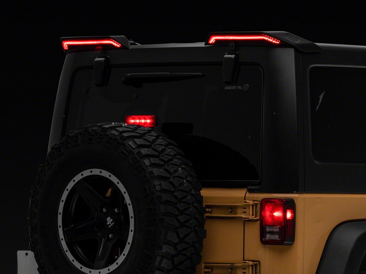RedRock Jeep Wrangler Roof Mounted LED Tail Light Spoiler J157931