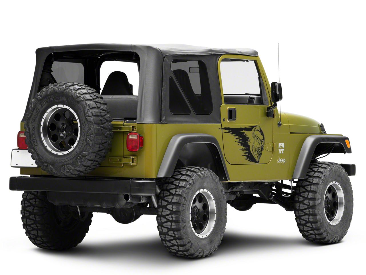 SEC10 Jeep Wrangler Skull Crash Side Graphics; Black J157933 (97