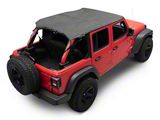Bestop Header Extended Safari Cable Style Bikini Top; Black Diamond (18-23 Jeep Wrangler JL 4-Door)