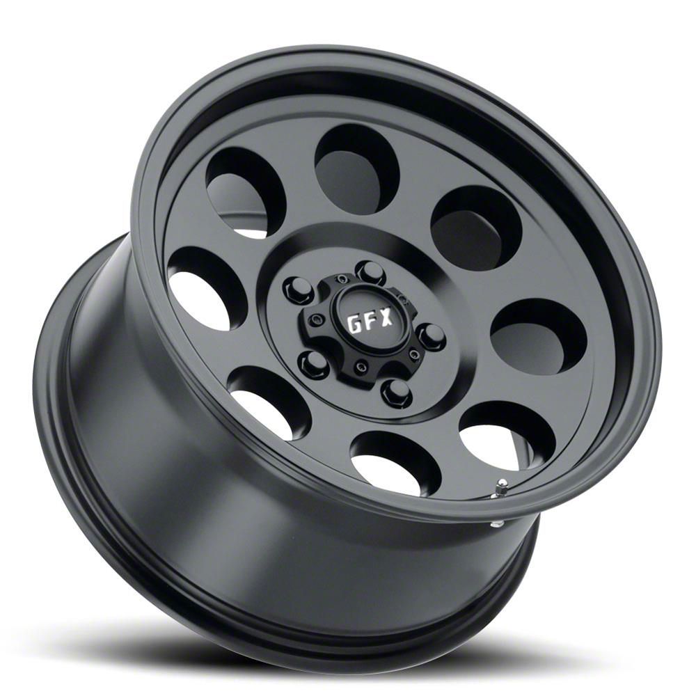 G-FX Jeep Wrangler TR-16 Matte Black Wheel; 17x9; 12mm Offset T16