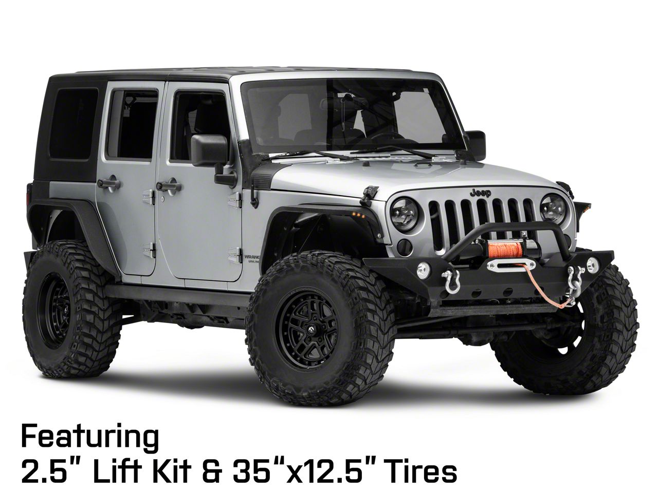 Fuel Wheels Jeep Wrangler Nitro Matte Black Wheel; 17x9; -12mm