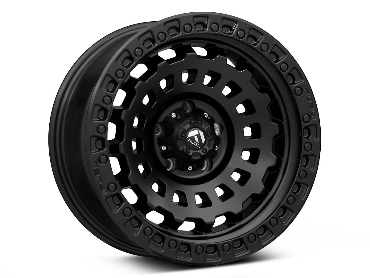 Fuel Wheels Jeep Wrangler Zephyr Matte Black Wheel; 17x9 