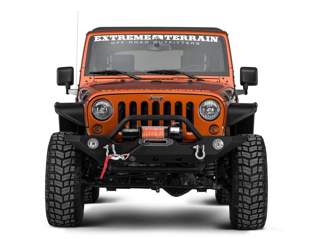 Bushwacker Jeep Wrangler Flat Style Fender Flares; Textured Black