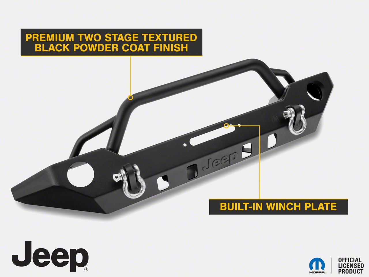 Jeep Licensed by RedRock Jeep Wrangler Adventure HD Front Bumper