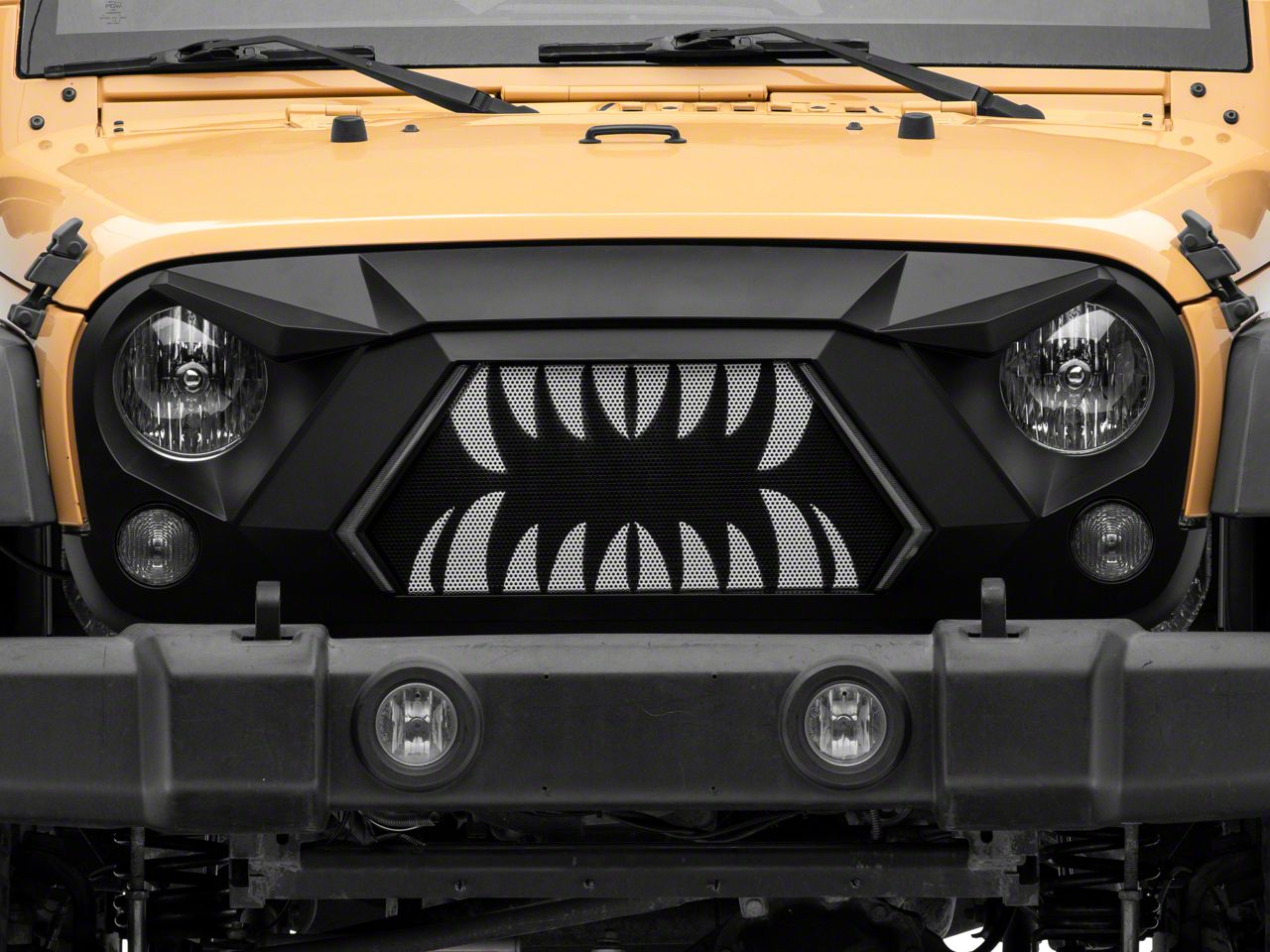 RedRock Jeep Wrangler Open Wide Grille with LED DRL J166663 (07-18