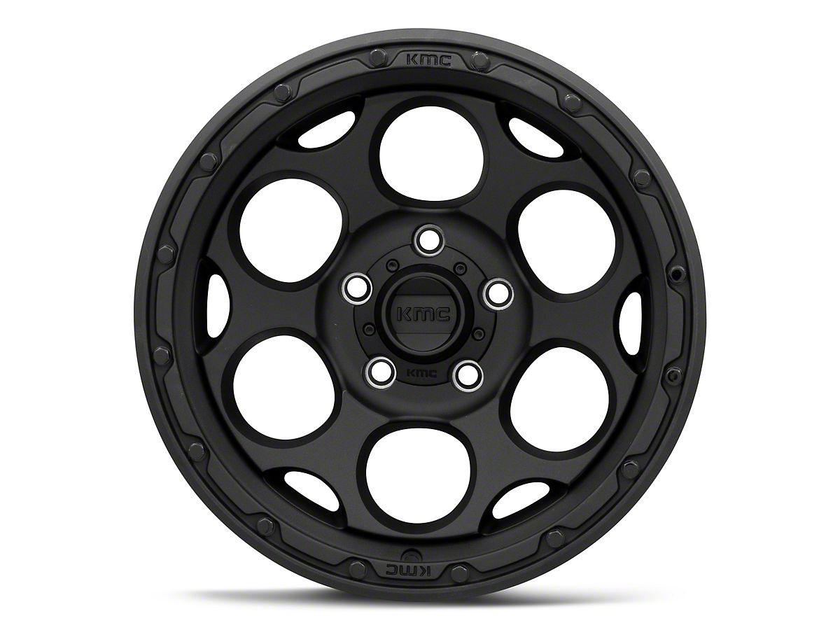 KMC Jeep Wrangler Dirty Harry Textured Black Wheel; 17x9 