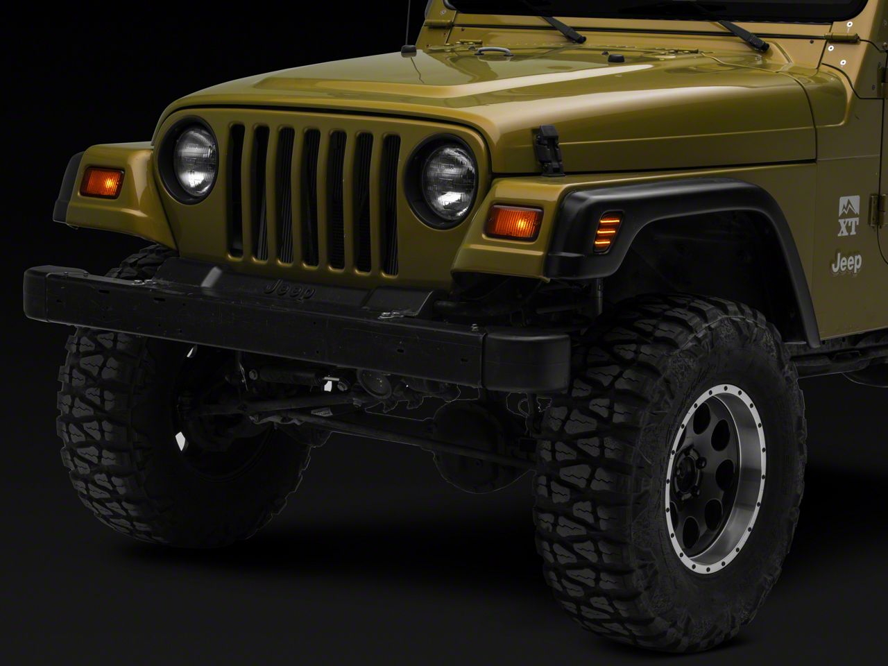Raxiom Jeep Wrangler Axial Series LED Side Marker Lamps; Smoked