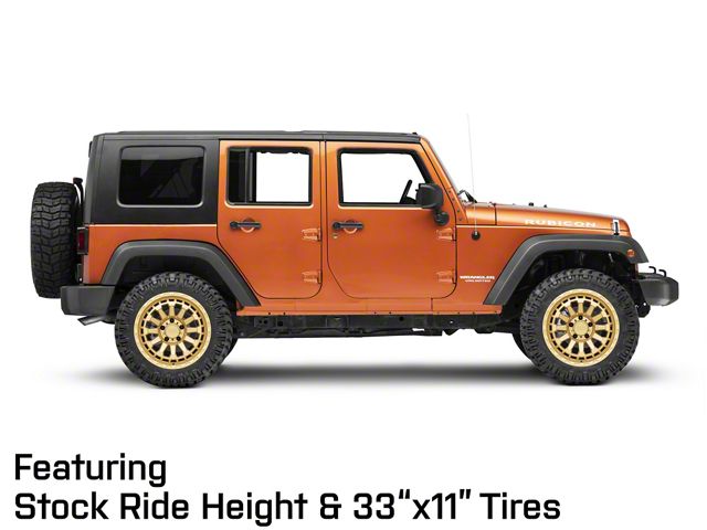 Black Rhino Jeep Wrangler Raid Gold Wheel; 20x9.5; -18mm Black Rhino Jeep Wrangler Raid Gold Wheel; 20x9.5; -18mm