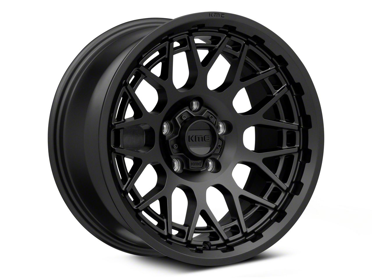 KMC Jeep Wrangler Technic Satin Black Wheel; 17x8.5; 18mm Offset